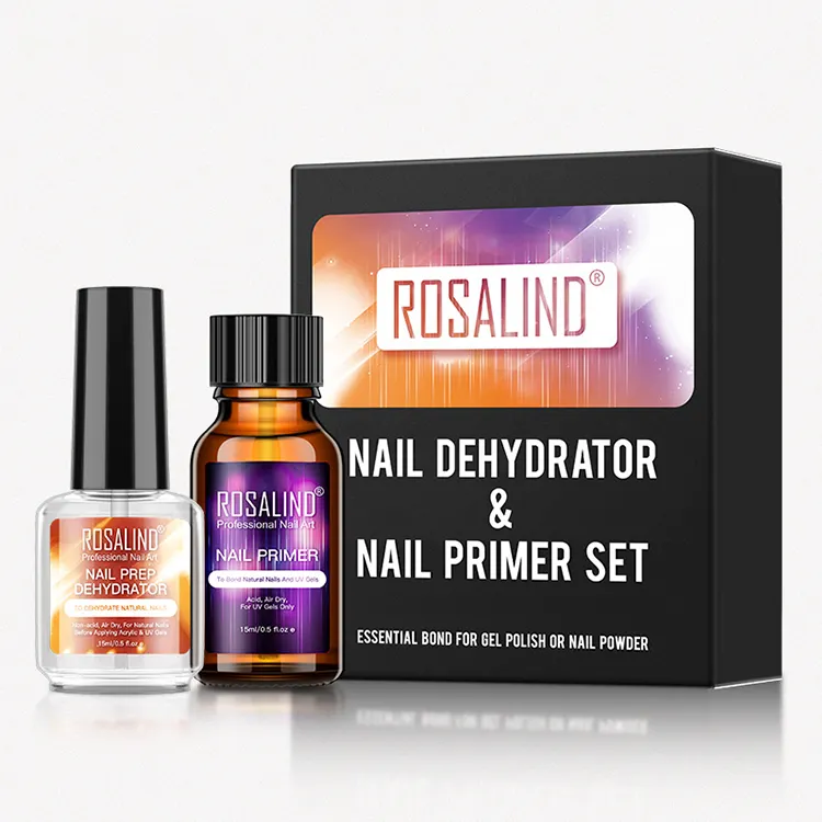 Rosalind Grosir Tidak Perlu Menyembuhkan Kering 15Ml Kuku Pengering Kuku Primer Kit Uv/Led Gel Polandia Alat set untuk Desain Seni Kuku