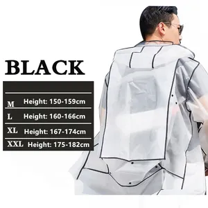 Imperméables en plastique transparents pour femmes <span class=keywords><strong>à</strong></span> la mode Imperméables de voyage Imperméables Vestes de pluie pour hommes Imperméables d'extérieur Sacs <span class=keywords><strong>à</strong></span> <span class=keywords><strong>dos</strong></span> - Product Image 5