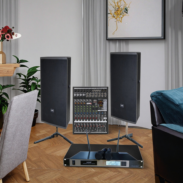 RM15.2/QU-12/LS380U Professional High-Power 15-inch Single Double Stage Boomboxes for Outdoor Weddings KTV Large Performance