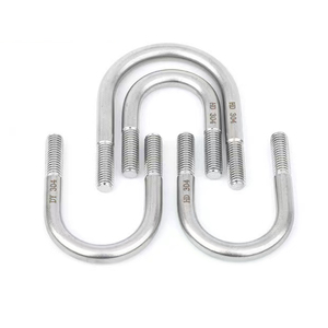 Perno en U estándar 304 316 Acero inoxidable, común, 1/2 "- <span class=keywords><strong>13</strong></span> Tamaño de rosca, 3 21/32 pulgadas ID/diámetro - Product Image 2