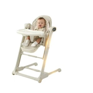 Chaise haute multifonction 3 en 1 pour bébé, chaise à manger, siège à bascule pliable, chaise d'alimentation luxueuse pour bébé - Product Image 2