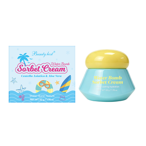 Crema Facial Vegana Coreana de Centella Asiática de Marca Privada, Crema Hidratante Calmante y Suavizante, Crema Sorbet para Todo Tipo de Piel - Product Image 1