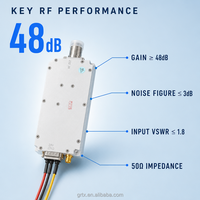 Module amplificateur de puissance RF GUORESOUN 4800M-4960M 100M-6000M 13W 25W 50W à gain élevé 48dB pour l'amélioration de la couverture
