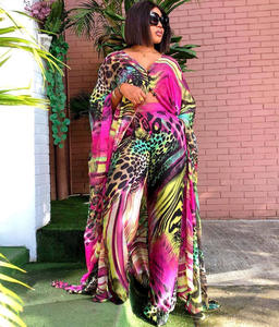 Новинка, шифоновый кардиган с цифровым принтом, свободные брюки больших размеров, Двухсекционный халат, африканская женская одежда - Product Image 1