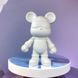 Ours en peluche DIY à peindre, taille 23 cm, ours fluide DIY, ours blanc, <span class=keywords><strong>peinture</strong></span> à l'huile <span class=keywords><strong>acrylique</strong></span>, ours en peluche à couler, jouet pour enfants - Product Image 4