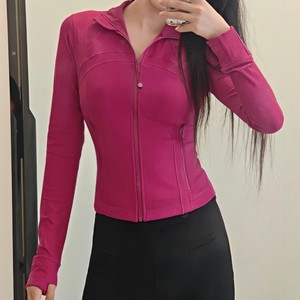 Veste de sport <span class=keywords><strong>Lulu</strong></span> respirante pour femme, coupe ajustée, manches longues, idéale pour le yoga - Product Image 3