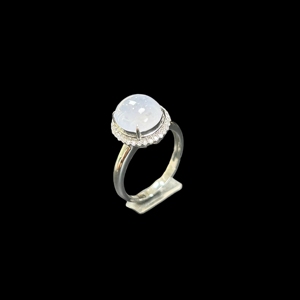 Anillo de Jadeíta Birmana Natural de Grado A, Forma de Cabujón, Anillo de Jade de Alta Calidad para <span class=keywords><strong>Mujer</strong></span>, Joyería de Jadeíta Birmana con Certificado - Product Image 6