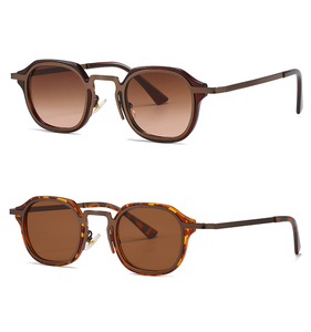 Mans square Black Designer Gradient Vintage Metal <b>Frame</b> Sunglasses Gafas De Sol - Product Image 3