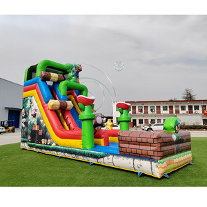 Nouvelle Toboggan Gonflable Commercial à Thème Dessin Animé Plombier, pour Utilisation Sèche et Humide, pour Locations de Fêtes, Aire de Jeux Gonflable Commerciale, Combo Château Gonflable et Toboggan - Product Image 6
