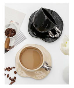 Ensemble tasse et soucoupe à café au design élégant, style INS, pour le thé de l'après-midi à la maison, en céramique, avec coffret cadeau - Product Image 6
