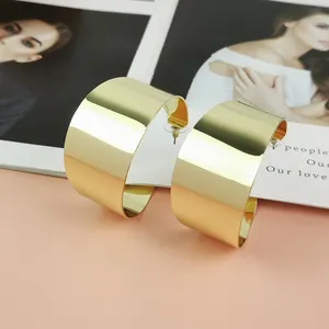 Fashion Statement Jewelry Gold African Chunky Big Hoop Earrings For Women