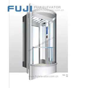 FUJI Observation Elevator Residential Home Elevator Safety Lift Panoramic Glass Large Capacity Customized Passenger Elevator