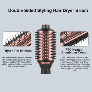 2 1 керамические инструменты для укладки волос набор недорогих щеток горячего воздуха PTC светодиодный температурный дисплей без повреждений Сменные ролики - Product Image 4