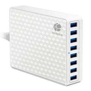 HUNDA 2020 mejor venta 8 puertos USB 60W escritorio inteligente de carga rápida de 5V 2.4A Universal de múltiples puertos HUB estaciones de carga de cargador