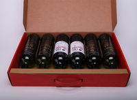 Juego de licor plegable de lujo personalizado Champagne Whisky Botellas de vino tinto Vidrio Vino Embalaje de papel Caja de regalo