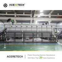 Ligne de lavage de recyclage du plastique PET, ouvre-balle, machine de déshydratation, décolle-étiquettes, haute capacité 2000 kg/h, moteur de marque réputée