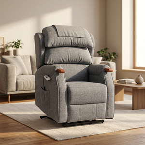 Electric Recliner Sofa Dual Motor <b>Zero</b> Gravity with Movable Casters, Full Metal Frame Comfortable Sofa living room furniture - Product Image 1