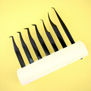 Pinzas de pestañas de etiqueta privada para volumen, extensiones de pestañas de arranque de 90 grados, pinzas de aislamiento rectas para aislar pestañas - Product Image 1