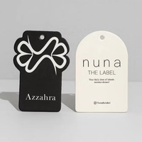 Etiquetas de Ropa Personalizadas con Impresión Digital, Etiquetas de Papel con Recubrimiento de Película para Marcas de Ropa de Boutique