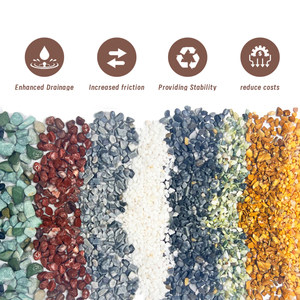 Pavimento de Piedra Agregada Expuesta con Resina Epoxi, Piedra de Colores Lavada al Agua, Pavimento para Patio, Grava Redondeada - Product Image 3