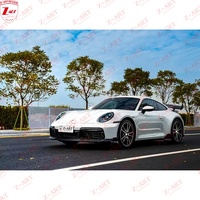 Kit de cuerpo de fibra de carbono seco estilo B 992 911 para Porsche 992 911 2019 + alerón de viento Aerokit labios