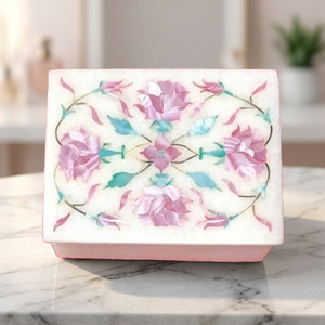 High-Demand Stonecrafts International Decorative Rectangle Mother Pearl Jewelry <b>Box</b> 10x7.5cm for Adult Valentine's Day Gifting - Product Image 3