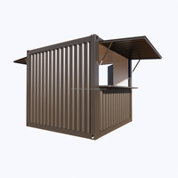 Conteneur de magasin pop-up miniature de 10 pieds, kiosque de café, kiosque de restauration rapide, possibilité de personnalisation