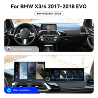 Écran ZWNAV 13,1"+12,3" pour BMW X3/4 2017-2018 EVO Android 15 CarPlay sans fil DSP GPS Autoradio Stéréo 4G WiFi 360 OEM