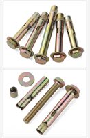 Kit d'ancrage à manchon pour boulons d'expansion, diamètre 10 mm, électrogalvanisé, pour fixation de plaques de base de dalles, travaux de construction