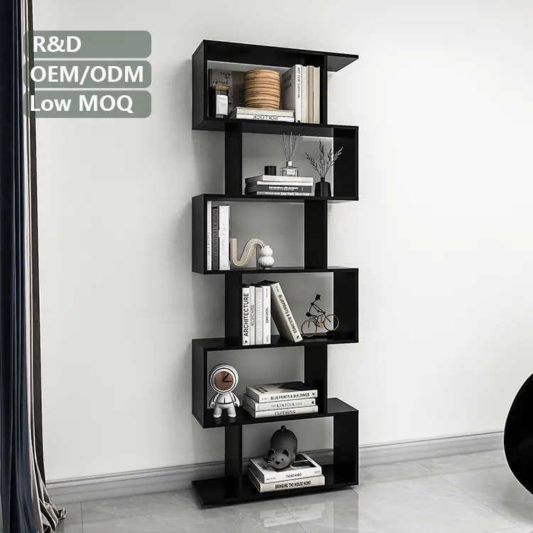 Estante de madeira sólida novo design, estante para livros de casa ou escritório