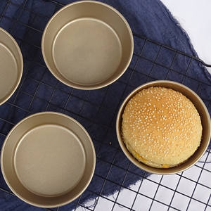 Moule à gâteau rond antiadhésif de 4 pouces <span class=keywords><strong>pour</strong></span> hamburger et <span class=keywords><strong>mousse</strong></span> au fromage, modèle épaissi en chiffon, 1 pièce WHJHBM-01 - Product Image 3