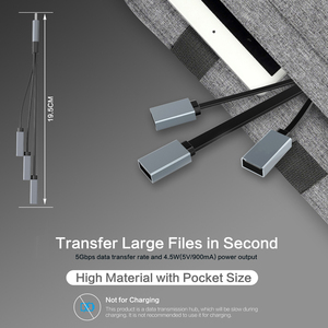 Cable OTG USB Tipo C VCOM de 15 cm y 5 Gbps, Adaptador Hub USB 3.0 de Aluminio con 3 Salidas para Transmisión de Datos de Computadora - Product Image 5