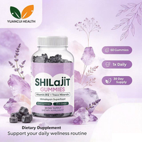 Bonbons gélifiés au Shilajit sans sucre et sans OGM pour adultes, saveur fruits mélangés, complément alimentaire, faible MOQ, production en gros