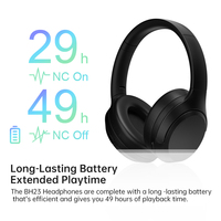 Headset Nirkabel ANC Baru, Headband Over-Ear, Peredam Kebisingan untuk Ponsel