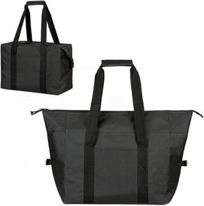 Insulated Shopping Cooler Bags with Zippered Top for Groceries Reusable Thermal Foam Tote Bag for Travel - Product Image 1