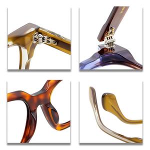 PDANY-Monturas ópticas de gafas para mujer, nuevo diseño personalizado, gafas de acetato, montura de gafas de fábrica - Product Image 3