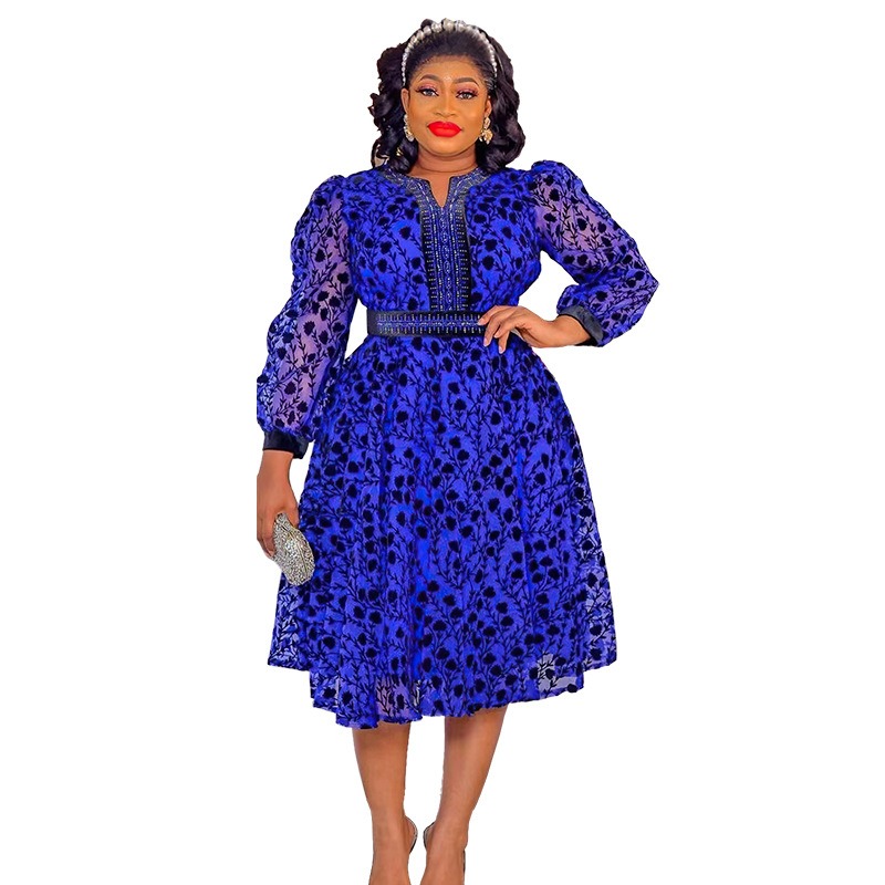 Wholesale African Women Lady Long Print Flower Girl Maxi Party ummer Dress Mini Elegant Bridesmaid Casual Dresses Robe Femme,2 Pieces