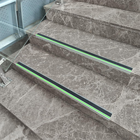 Haute qualité Design moderne en forme de L extérieur en aluminium escalier nez vert lueur bande escalier bord protecteur