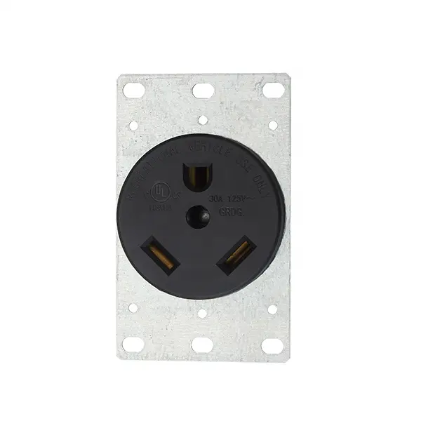 Manufacturer's 125V 250V 30A Nema TT-30R Female Receptacle Wall Socket 110V Rated Copper Conductor Plug Outlet OEM SDK Support