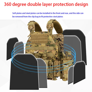 TJ-OUTDOORS سترة تكتيكية عسكرية مموهة عصرية، حامل ألواح حماية للجسم مثقل، معدات واقية قتالية عالية الجودة - Product Image 4