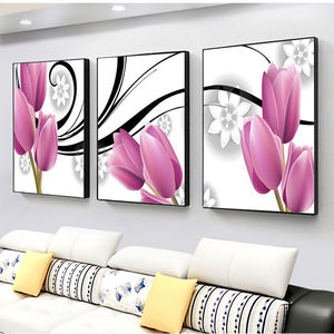 Decorazione da Parete per Soggiorno, Set di 3 Pezzi, Cornice in Cristallo e Porcellana, Dipinto in Vetro Artistico con <span class=keywords><strong>Pavone</strong></span> - Product Image 6