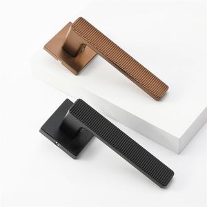 Manijas de puerta Maxery Stripe New, manija de puerta de aleación de Zinc de oro rosa de lujo moderno, juego de cerradura, manija de puerta de palanca Interior - Product Image 2