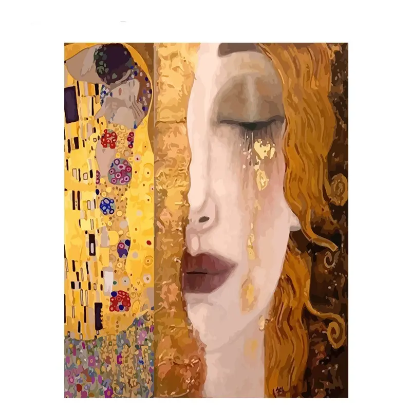 CHENISTORY DZ992088 DIY pintura por números Gustav Klimt pintura al óleo por números Hogar Moderno pared arte lienzo pintura