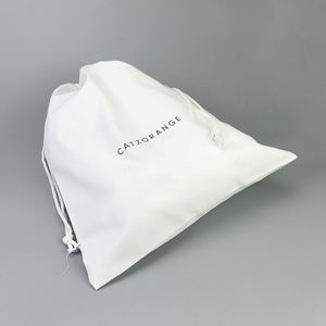 Sac à cordon en coton recyclé personnalisé sac à poussière en toile de taille personnalisée avec impression de logo pour chaussures artisanat shopping-usage industriel cadeau - Product Image 4