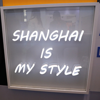 Enseigne LED personnalisée en verre conducteur, enseigne LED en acrylique accrocheuse, lettres lumineuses, enseigne lumineuse montée sur verre pour magasin de détail