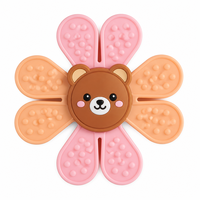 Jouet rotatif en silicone pour bébé, ours mignon, non toxique, respectueux de l'environnement, puzzle pour bébés de 0 à 24 mois, unisexe