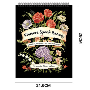 New Floral Coloring <b>Book</b> for Students & Children-Art Practice Drawing <b>Book</b> with Gouache Paint on Paper Special Edition - Product Image 4