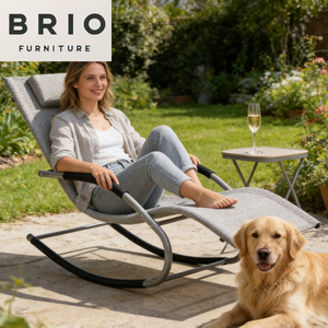 Silla Mecedora de Patio en Oferta, Silla Mecedora Curva <span class=keywords><strong>con</strong></span> Cojín para <span class=keywords><strong>Playa</strong></span>, Jardín, <span class=keywords><strong>Piscina</strong></span>, Interior y Exterior - Product Image 1