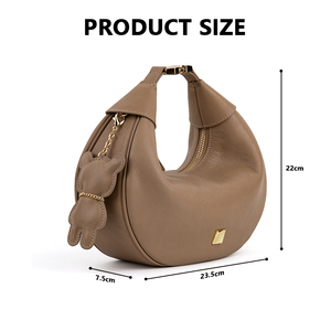 Sac à main LZ en cuir Nappa, pochette sous le bras, sac nuage pour femme, sac à main en cuir véritable avec bandoulière pour soirée - Product Image 3