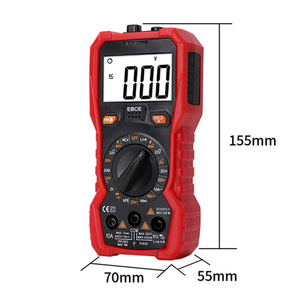 Multímetro digital EBCE de 3 dígitos, 600V, 100A CC, 10A CA, a prueba de polvo, para reparación eléctrica - Product Image 2
